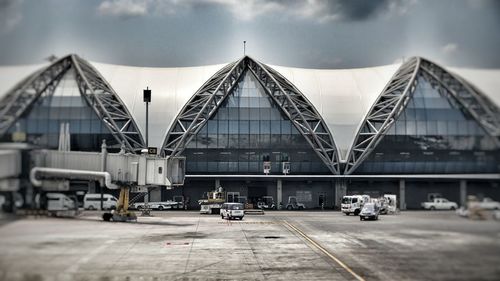 Built structure against cloudy sky