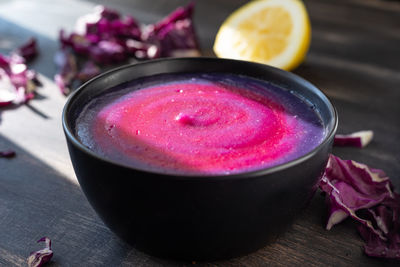 Close-up of coffee on table