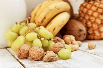 Close-up of fruits on table