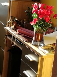 Close-up of flowers in vase