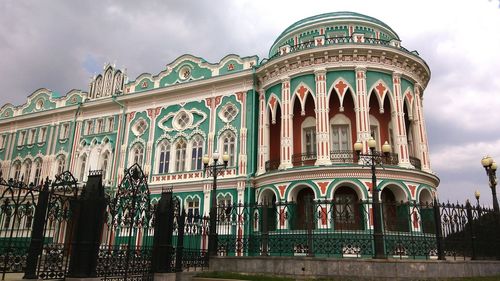 Low angle view of historical building against sky