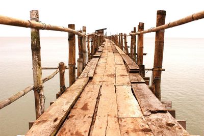 Wooden pier over sea