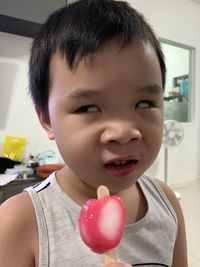 Close-up portrait of boy