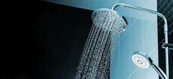 Low angle view of shower at home