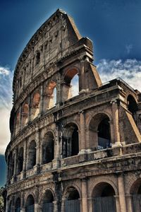 Low angle view of coliseum