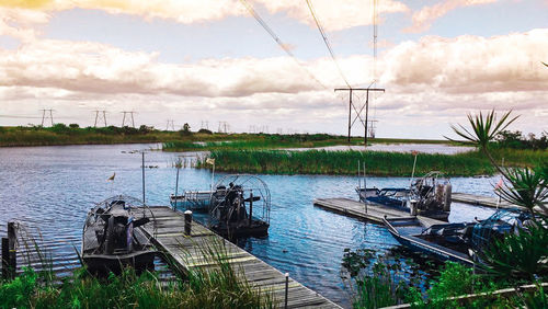 Scenic view of river against sky