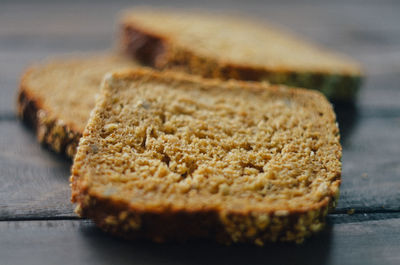 Close-up of cake on table