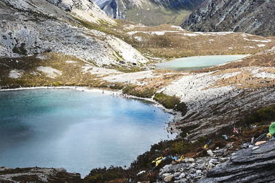 Scenic view of snowcapped mountains