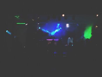 View of illuminated building