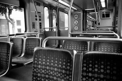 Empty seats in train