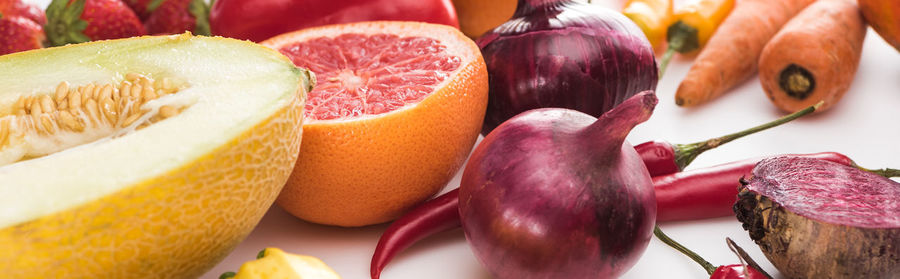 Close-up of fruits on table