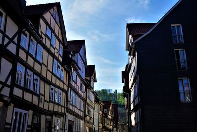 Low angle view of buildings in city