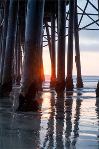 Sunset at the oceanside pier