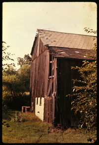 Old ruin on field