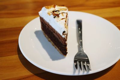 Close-up of pastry in plate