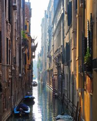 Canal amidst buildings in city