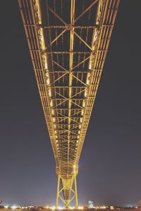 Low angle view of bridge at night