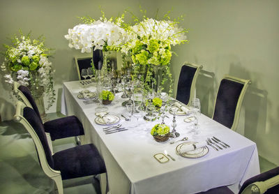 Table and chairs at home