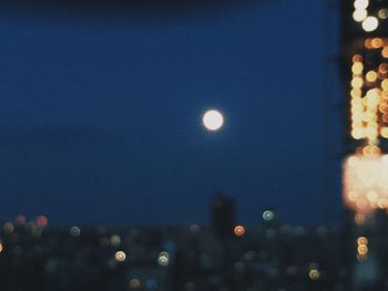 View of illuminated lights at night