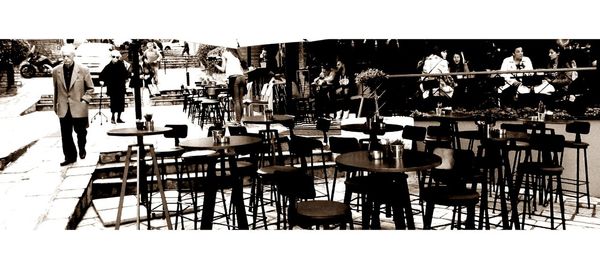 Dining table in restaurant