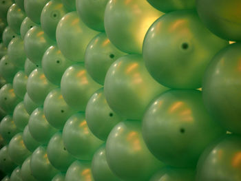 Full frame shot of green balls