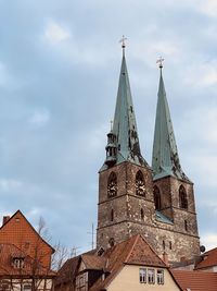 Low angle view of traditional building against sky