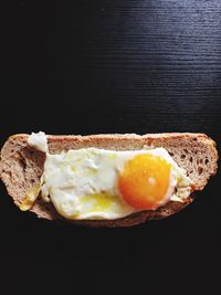 Close-up of breakfast served on table