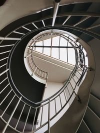 Low angle view of spiral stairs