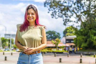 Portrait of a smiling young woman