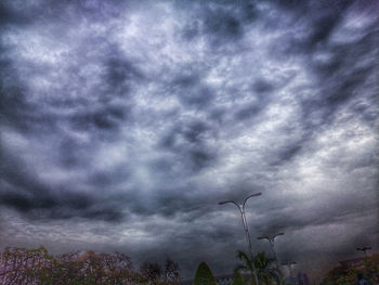 Low angle view of storm clouds in sky