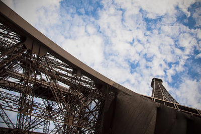 Low angle view of bridge against sky