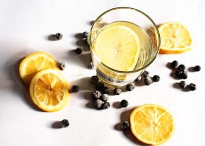 Close-up of drink on glass