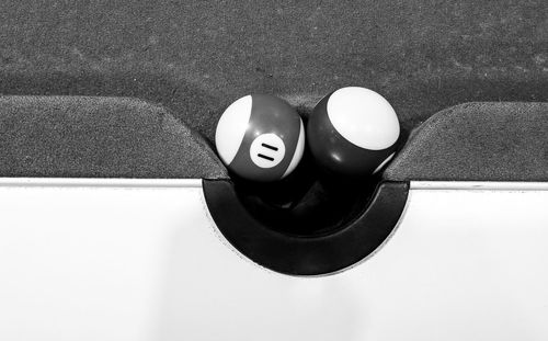 High angle view of ball on table