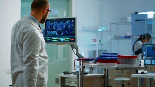 Scientist working in laboratory