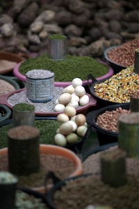 Wholegrain lentil beans at displayed grocer shop