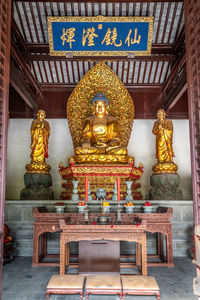 Low angle view of temple