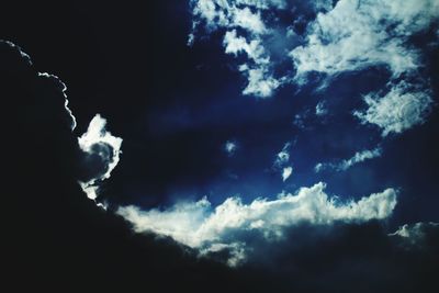 Low angle view of storm clouds in sky