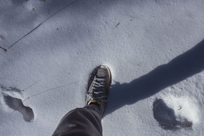 Low section of person standing on floor