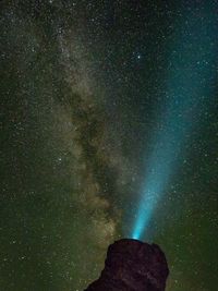 Low angle view of star field against star field