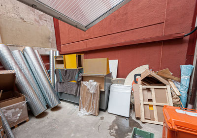 Ventilation and parts for renovating a store stored in a backyard
