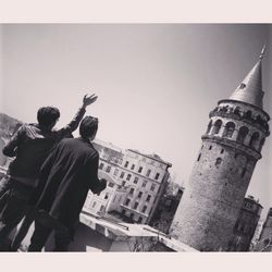 Low angle view of building against sky