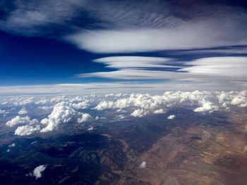 Aerial view of mountain range