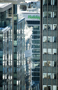 Full frame shot of modern glass building