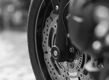 Close-up of bicycle wheel