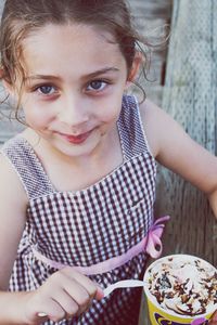 Portrait of a girl smiling