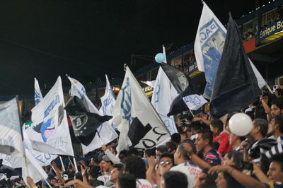 Group of people in the dark