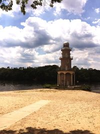 Building against cloudy sky