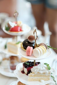 Close-up of cake on table