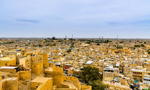 Jaisalmer cityscape from top of the jaisalmer fort