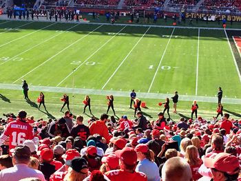 Group of people in stadium